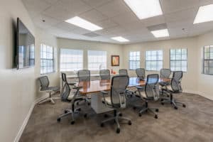 interior conference room of building for lease in Burbank, CA